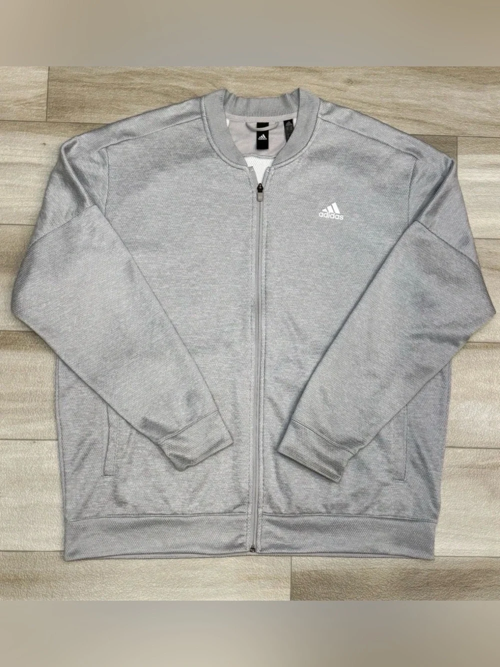 Adidas Full Zip Gray Sweatshirt Jacket ClimaWarm Men's Size 2XL